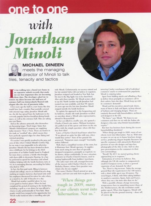 Showhouse Magazine, March 2012