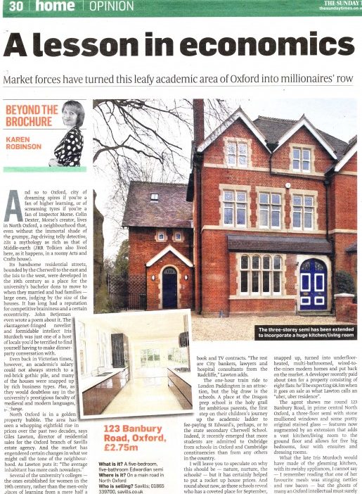 Minoli Client Featured in Sunday Time Homes Section