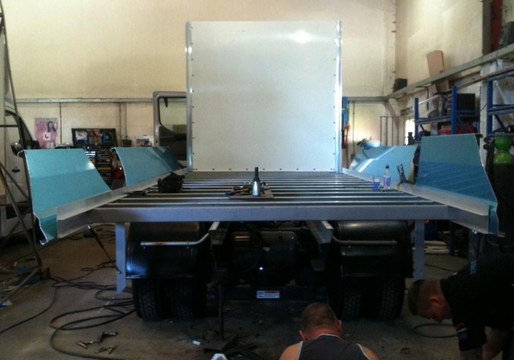 The third chassis in the series of three new trucks is now under construction