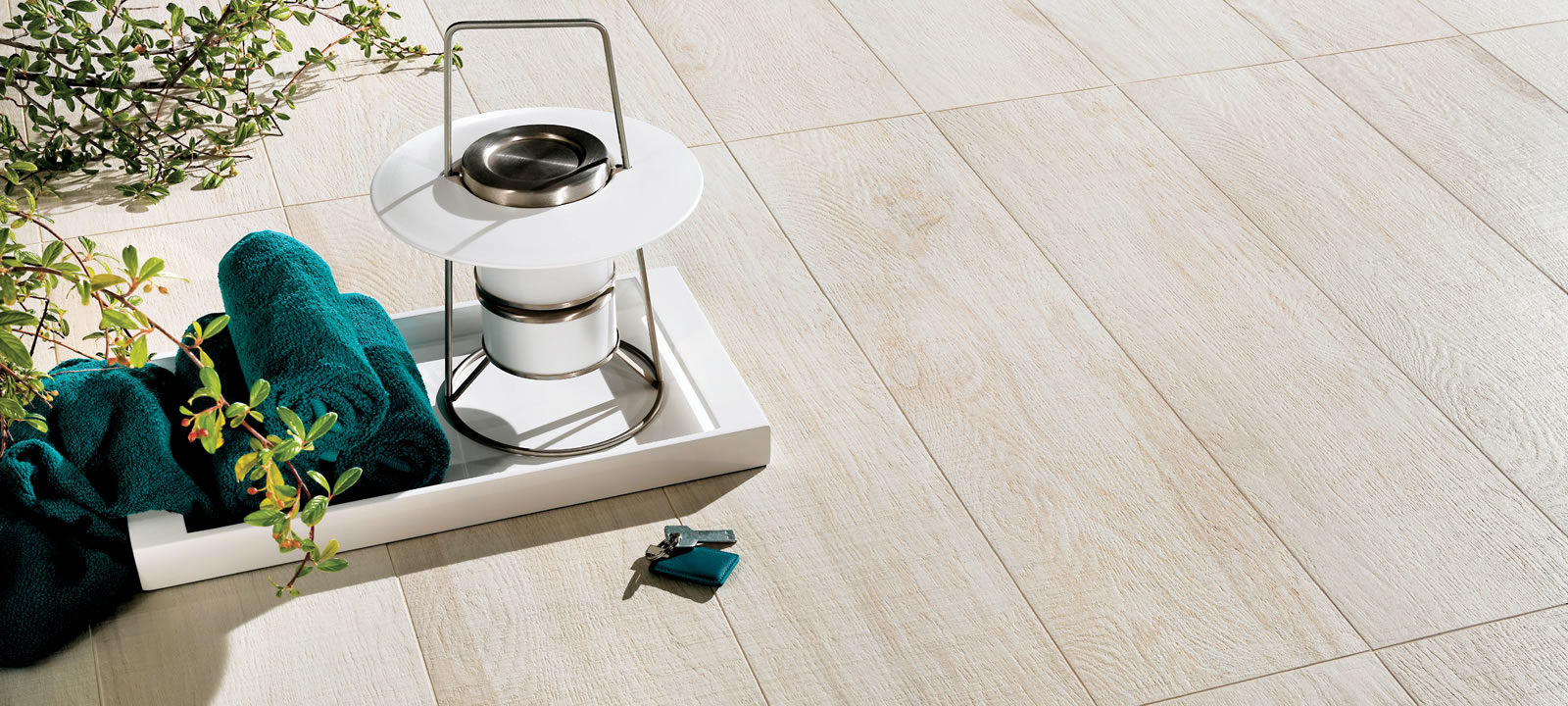 White Wood Effect Tiles Minoli Etic Rovere Bianco