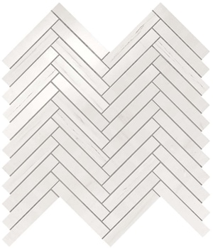 Marvel Bianco Dolomite Herringbone Wall 30.5x30 cm