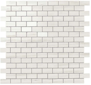 Marvel Bianco Dolomite Lappato Mosaico Burattato 29.8x29.8 cm