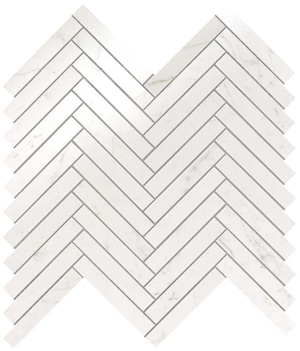 Marvel Carrara Pure Herringbone Wall 30.5x30 cm