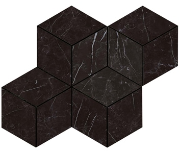 Marvel Nero Marquina Esagono Lappato Mosaico 30x35 cm