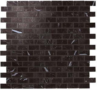 Marvel Nero Marquina Lappato Mosaico Burattato 29.8x29.8 cm