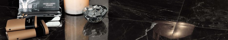 Minoli Evolution Marvel Noir Saint Laurent Black Marble Effect Tiles 00