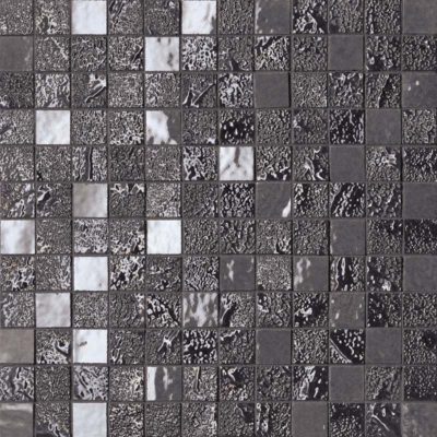 black mosaic tile