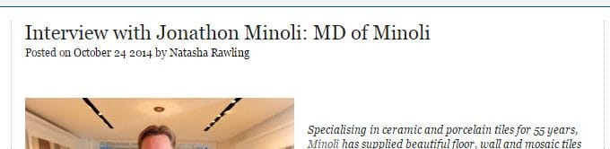 Jonathon Minoli Interviewed By Luxury Topping